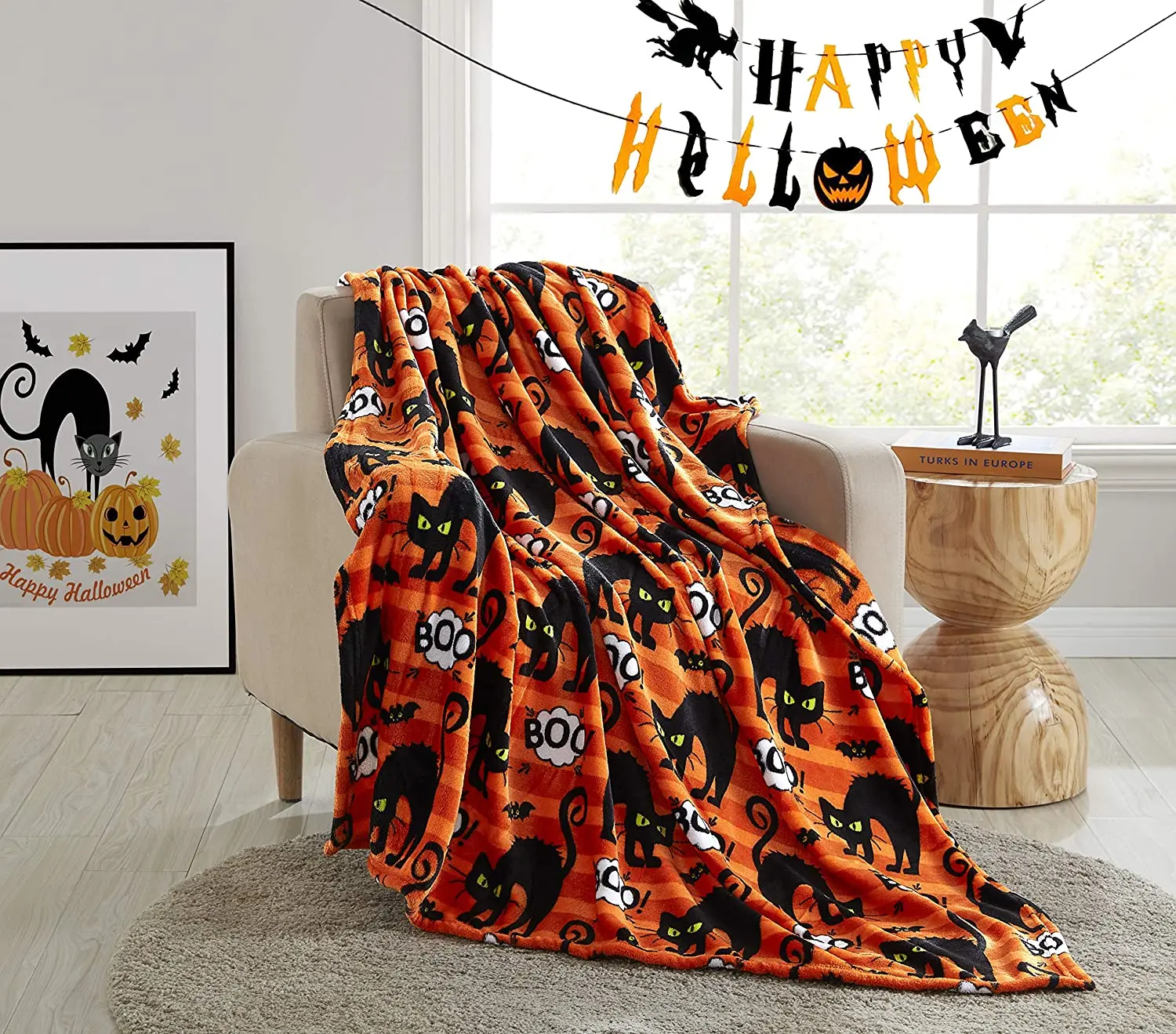 Home Fashions Velvet Plush Throw Blanket Soft Warm and Cozy Lightweight for All Year Round UseVelvet Plush Boo Kitty
Home Fashions Velvet Plush Throw Blanket Soft Warm and Cozy Lightweight for All Year Round UseVelvet Plush Boo Kitty