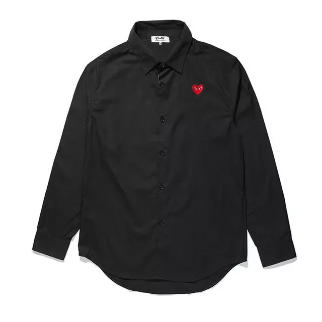 Shirt Embroidery Heart Lapel Long-sleeved Single-breasted Polyester Shirt Couple Loose Shirts Men Women
Shirt Embroidery Heart Lapel Long-sleeved Single-breasted Polyester Shirt Couple Loose Shirts Men Women