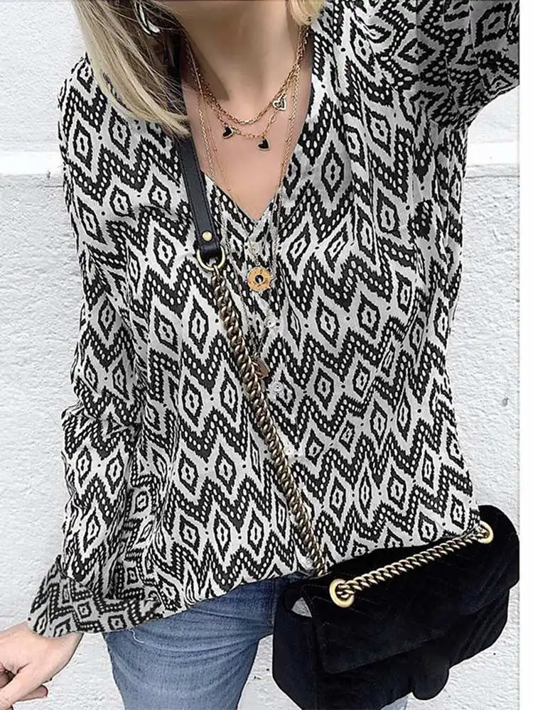 Women Casual Stylish Printed Blouse ZANZEA Shirt 2022 Spring Autumn Long Sleeve V Neck Top Tunic Oversized Baggy Blusa Chemise 7
Women Casual Stylish Printed Blouse ZANZEA Shirt 2022 Spring Autumn Long Sleeve V Neck Top Tunic Oversized Baggy Blusa Chemise 7