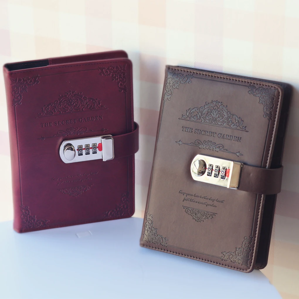 Vintage Notebook PU Leather Notepad Personal Journal Diary Memos Planner Organizer Note Book with Password Lock
Vintage Notebook PU Leather Notepad Personal Journal Diary Memos Planner Organizer Note Book with Password Lock
