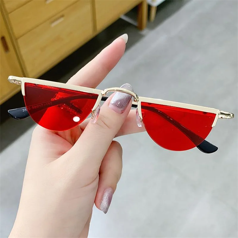 Fashion Sunglasses Semi-Rimless Sun Glasses Unisex Goggles Anti-UV Spectacles Simplity Eyeglasses Semicircle Ornamental
Fashion Sunglasses Semi-Rimless Sun Glasses Unisex Goggles Anti-UV Spectacles Simplity Eyeglasses Semicircle Ornamental