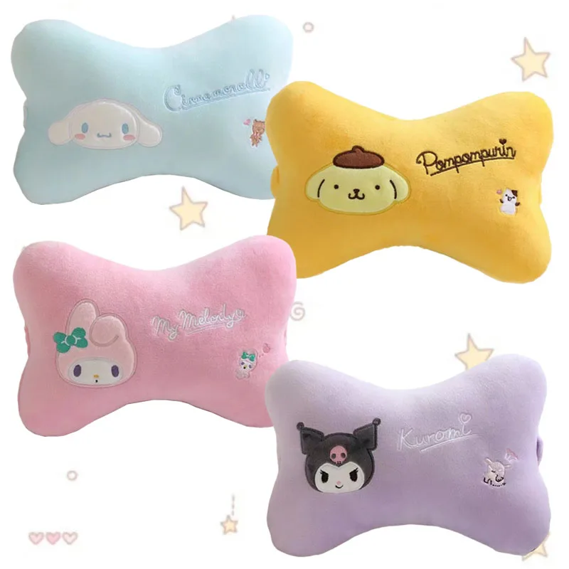 

Kawaii Cute Cartoon Anime My Melody Purin Dog Cinnamoroll Kuromi Plush Toy Car Headrest Soft Stuffed Plushie Neck Pillow