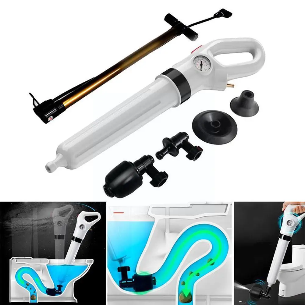 Toilet High Air Pressure Inflator Plunger Pump Kits Drain Air High Cleaner Manual Pressure Cleaner Tools Pneumatic Dredge
Toilet High Air Pressure Inflator Plunger Pump Kits Drain Air High Cleaner Manual Pressure Cleaner Tools Pneumatic Dredge