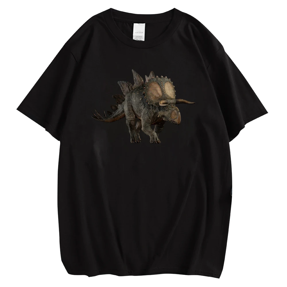 CLOOCL Dinosaur T-shirts Stegoceratops Printed Black 100% Cotton Tees Short Sleeve Round Neck T-shirt Streetwear Unisex Tops
CLOOCL Dinosaur T-shirts Stegoceratops Printed Black 100% Cotton Tees Short Sleeve Round Neck T-shirt Streetwear Unisex Tops