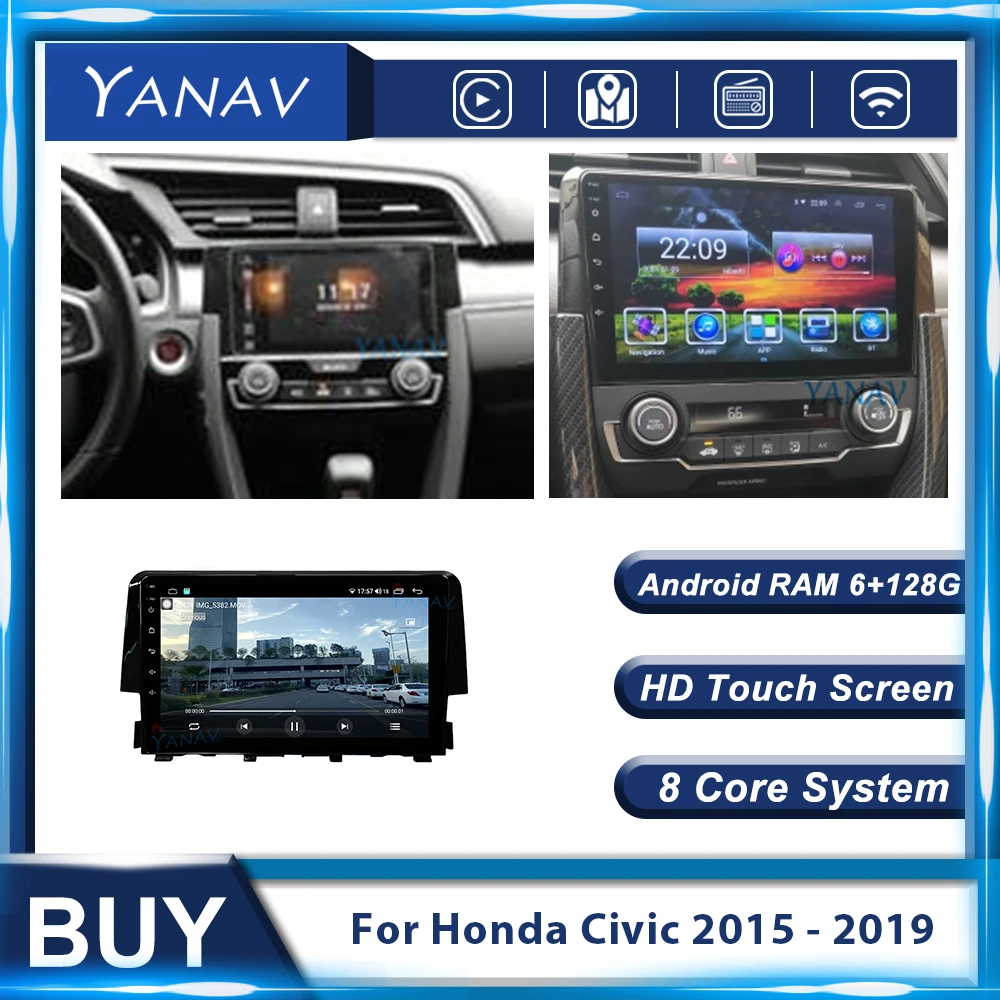Android 2 Din Car Audio Radio GPS Navigation For Honda Civic 2015 - 2019 Video Multimedia MP3 Player Car Head Unit Touch Screen
Android 2 Din Car Audio Radio GPS Navigation For Honda Civic 2015 - 2019 Video Multimedia MP3 Player Car Head Unit Touch Screen