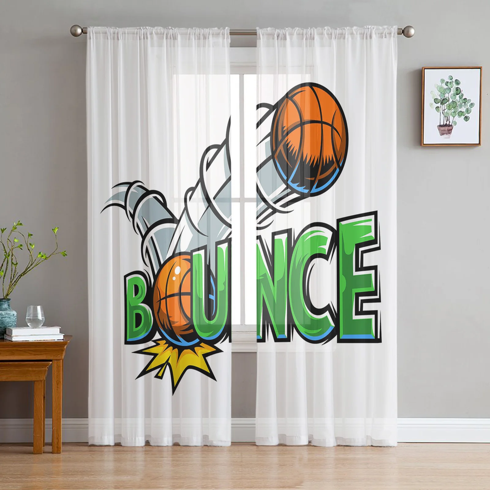Comic Cartoon Basketball Sheer Curtains for Living Room Voile Curtain Bedroom Bathroom Tulle Curtains Window Drapes
Comic Cartoon Basketball Sheer Curtains for Living Room Voile Curtain Bedroom Bathroom Tulle Curtains Window Drapes