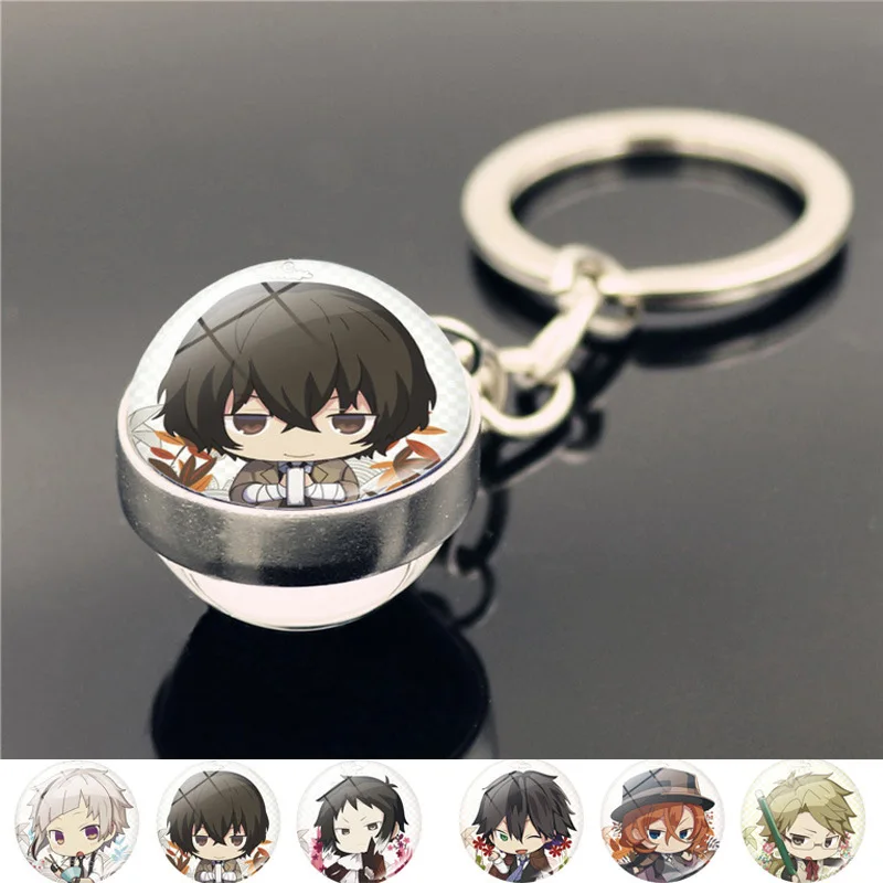 Cartoon Glass Cabochon Pendant Anime Bungo Stray Dogs Keychain Figure Keyring Men Women Cosplay Jewelry
Cartoon Glass Cabochon Pendant Anime Bungo Stray Dogs Keychain Figure Keyring Men Women Cosplay Jewelry
