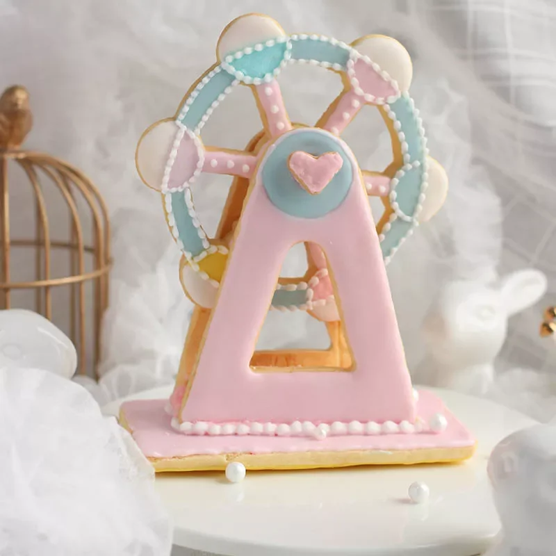 New Bakeware Ferris Wheel Shaped Cake Tools Plastic Fondant Biscuit Mold Baking Mould Cookie Cutter Kitchen Gadgets
New Bakeware Ferris Wheel Shaped Cake Tools Plastic Fondant Biscuit Mold Baking Mould Cookie Cutter Kitchen Gadgets