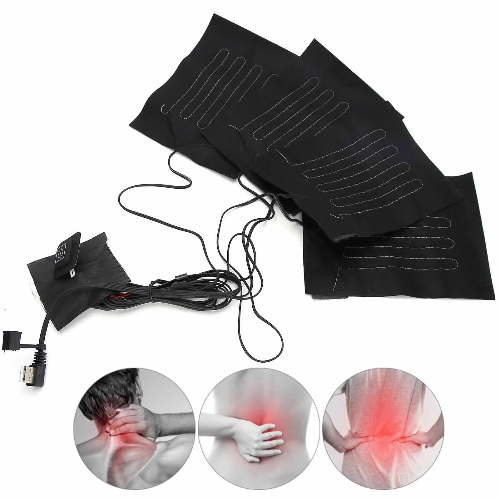 USB Electric Heating Pads Cloth Warming Heated Clothes Vest Jacket Pads Heater Sheet Shoes Socks Warmer Pad Fiber Safety Heating
USB Electric Heating Pads Cloth Warming Heated Clothes Vest Jacket Pads Heater Sheet Shoes Socks Warmer Pad Fiber Safety Heating