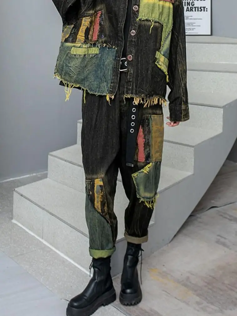 Женские джинсовые шаровары свободного кроя
Женские джинсовые шаровары свободного кроя