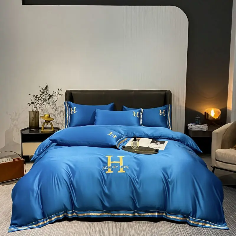 

4pcs Comforter Bedding Sets King Couple Bed Sheet Linen Bedrooms Duvet Cover Bedspread Quilt Pillows Case Full Luxury Bedroom