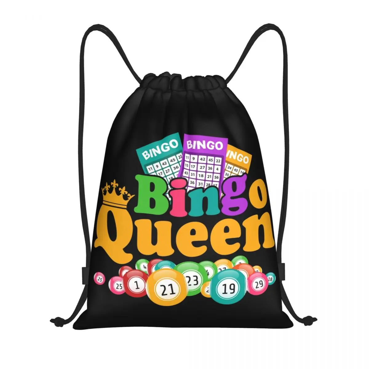 Custom Bingo Queen Game Lover Drawstring Bag for Training Yoga Backpacks Women Men Sports Gym Sackpack
Custom Bingo Queen Game Lover Drawstring Bag for Training Yoga Backpacks Women Men Sports Gym Sackpack