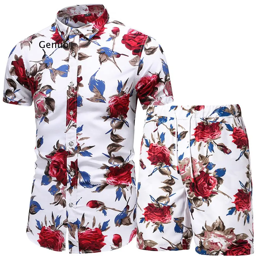 Men 2 Piece Set Summer Shorts Set Man Printed Shirt and Shorts Set Beach Wear Board Shorts Hawaiian Shirt Set Fashion Clothing 
Men 2 Piece Set Summer Shorts Set Man Printed Shirt and Shorts Set Beach Wear Board Shorts Hawaiian Shirt Set Fashion Clothing