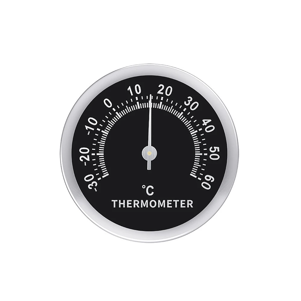 

Mini Thermometer Mechanical No Battery Analog 58mm Car Temperature Gauge with Double-sided Sticker -30°C~60°C Measuring Range