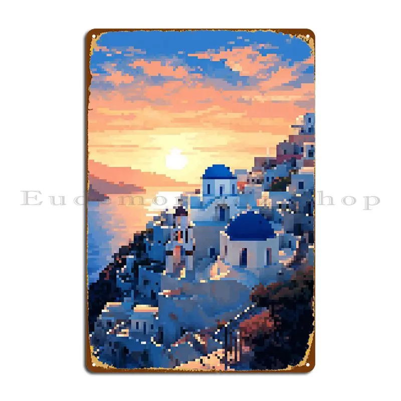Santorini Pixel Art Metal Sign Vintage Wall Decor Customized Wall Plaque Pub Mural Tin Sign Poster
Santorini Pixel Art Metal Sign Vintage Wall Decor Customized Wall Plaque Pub Mural Tin Sign Poster