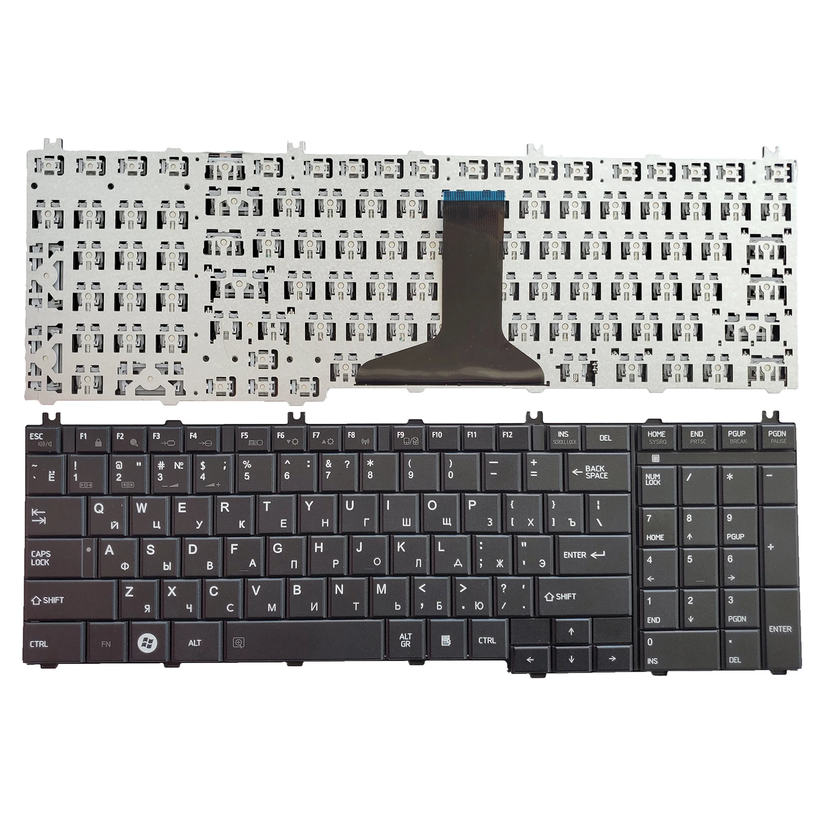 

NEW RU Keyboard FOR TOSHIBA Satellite C650 C655 C660 L650 L655 L670 WHITE