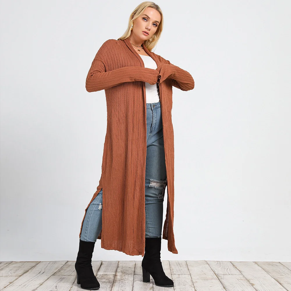 Plus size new style brown temperament commuter solid color Autumn women's sweater large women's Knitted Dress
Plus size new style brown temperament commuter solid color Autumn women's sweater large women's Knitted Dress