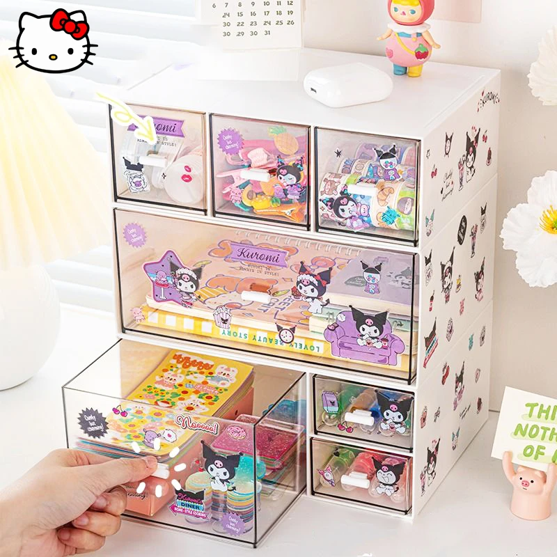New Sanrio Kuromi Storage Box Kawaii Anime Desktop Drawer Organizer Mini Student Desktop Pen Holder Stackable Jewelry Cabinet
New Sanrio Kuromi Storage Box Kawaii Anime Desktop Drawer Organizer Mini Student Desktop Pen Holder Stackable Jewelry Cabinet