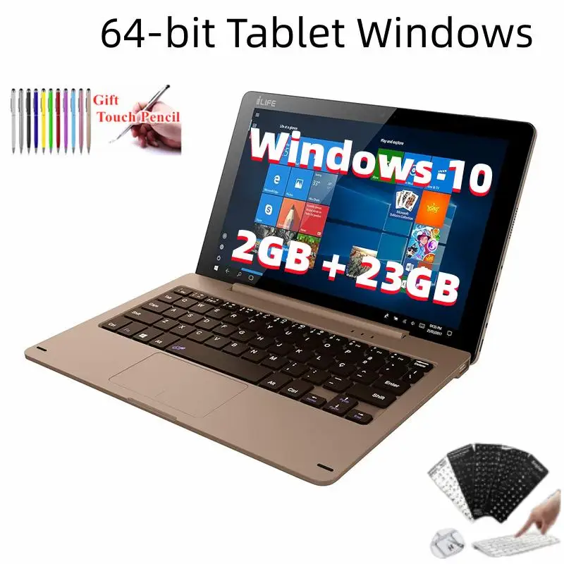 

10.1 Inch Windows 10 ZED Tablets PC 64-bit X5-Z8350 2GB RAM 23GB ROM Quad Core Netbook Support HDMI-Compatible With Dual Cameras