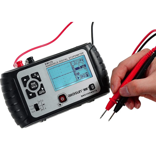 EM125 All Sun 2 in1 Multifunction Teaching tool Oscilloscope 25MHz Multimeter Handheld Scopemeter Voltmeter Ohmmeter Capacitance
EM125 All Sun 2 in1 Multifunction Teaching tool Oscilloscope 25MHz Multimeter Handheld Scopemeter Voltmeter Ohmmeter Capacitance