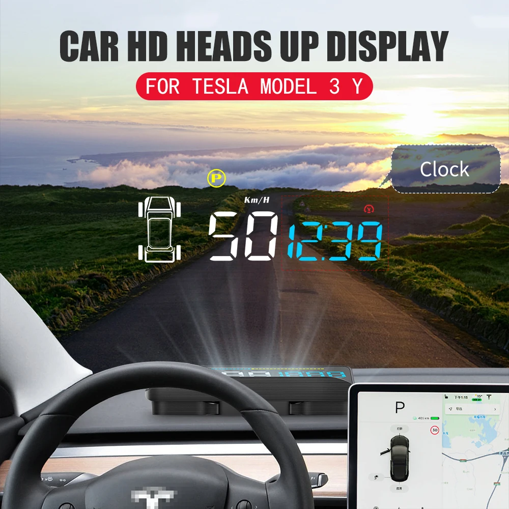 Car HD HUD Head Up Display T4 For Tesla Model 3 Model Y Car Projector Speedometer Windshield Intelligent System Speeding Alarm
Car HD HUD Head Up Display T4 For Tesla Model 3 Model Y Car Projector Speedometer Windshield Intelligent System Speeding Alarm