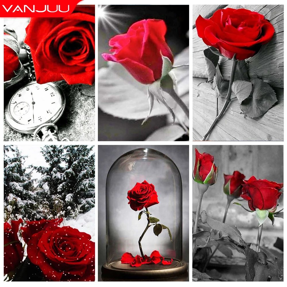 5D Diamond Painting Flower Diamond Embroidery Square Rose Diamond Mosaic Home Scenery Cross Stitch Kit Decoration Gift
5D Diamond Painting Flower Diamond Embroidery Square Rose Diamond Mosaic Home Scenery Cross Stitch Kit Decoration Gift