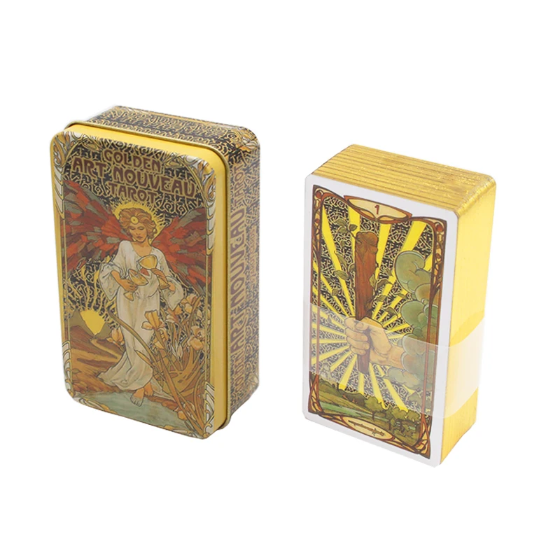 Golden Art Nouveau Tarot 78Pcs Deck Cards With Guidebook Cards Divination Book Sets For Beginners Classic Art Nouveau Style Game
Golden Art Nouveau Tarot 78Pcs Deck Cards With Guidebook Cards Divination Book Sets For Beginners Classic Art Nouveau Style Game