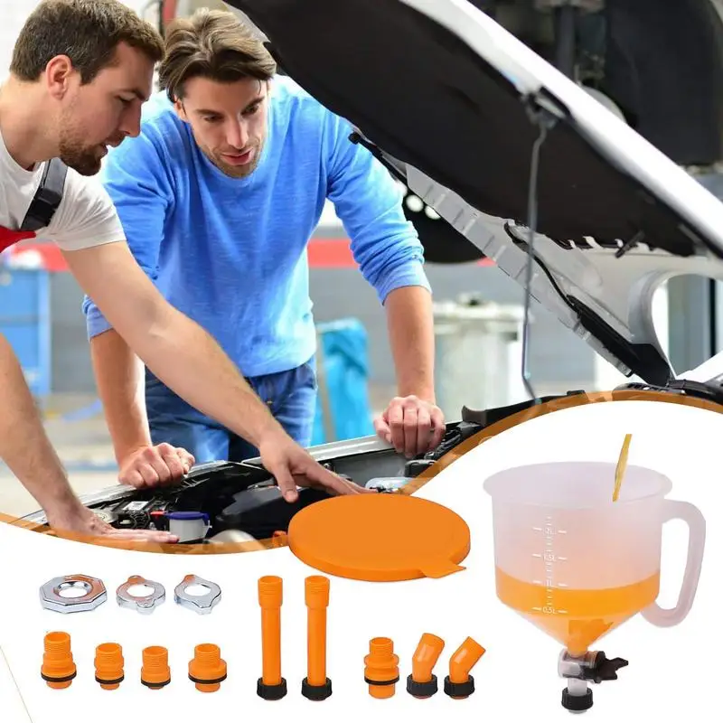 15pcs Coolant Funnel Kit Spill Proof Cooling System No-Spill General-Purpose Radiator Coolant Filling Funnel Car Maintenance
15pcs Coolant Funnel Kit Spill Proof Cooling System No-Spill General-Purpose Radiator Coolant Filling Funnel Car Maintenance
