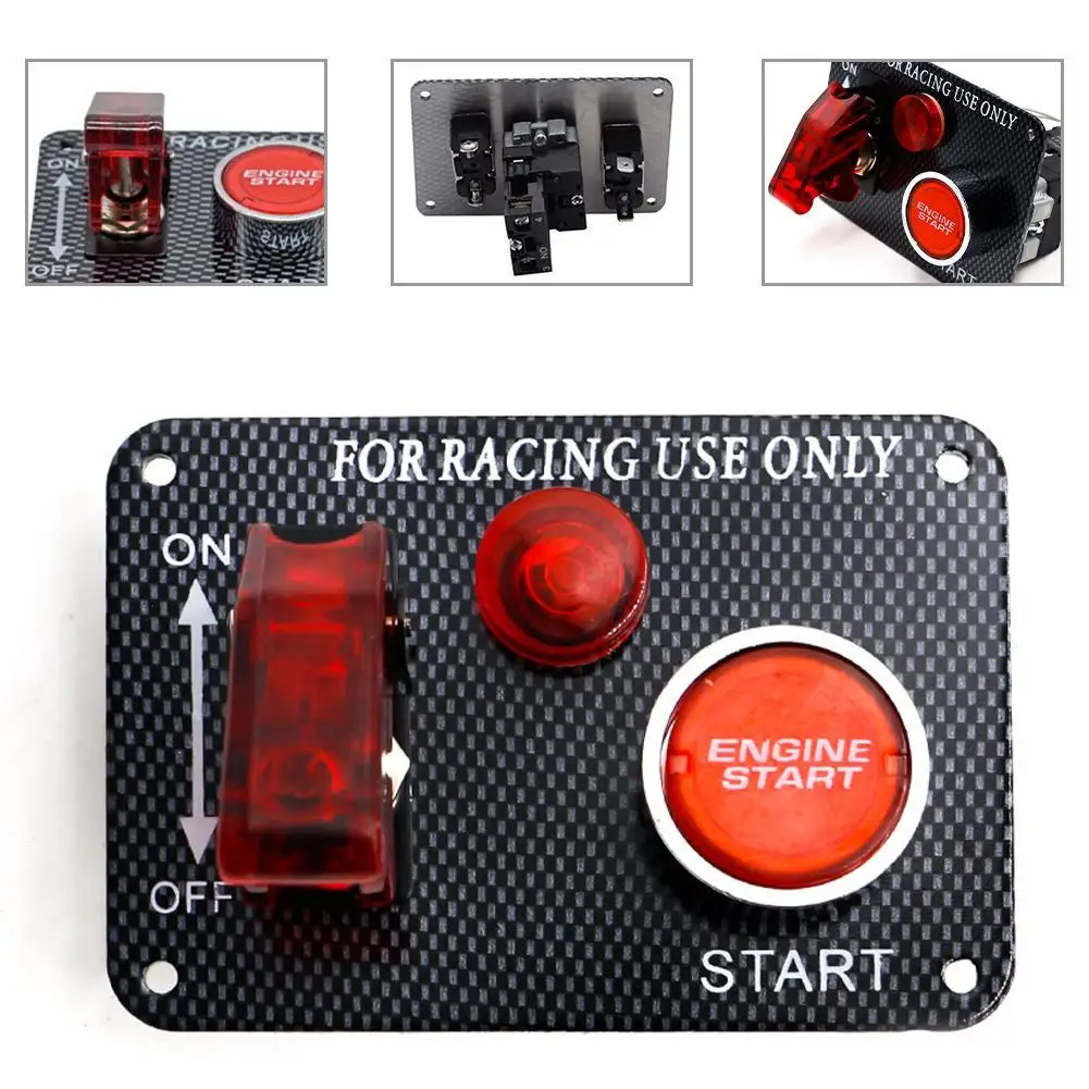 Car Carbon Fiber Panel Toggle Switch Engine Start Switch 12V Racing Ignition Switch Interior For 12V 24V 12V--24V Racing Cars
Car Carbon Fiber Panel Toggle Switch Engine Start Switch 12V Racing Ignition Switch Interior For 12V 24V 12V--24V Racing Cars