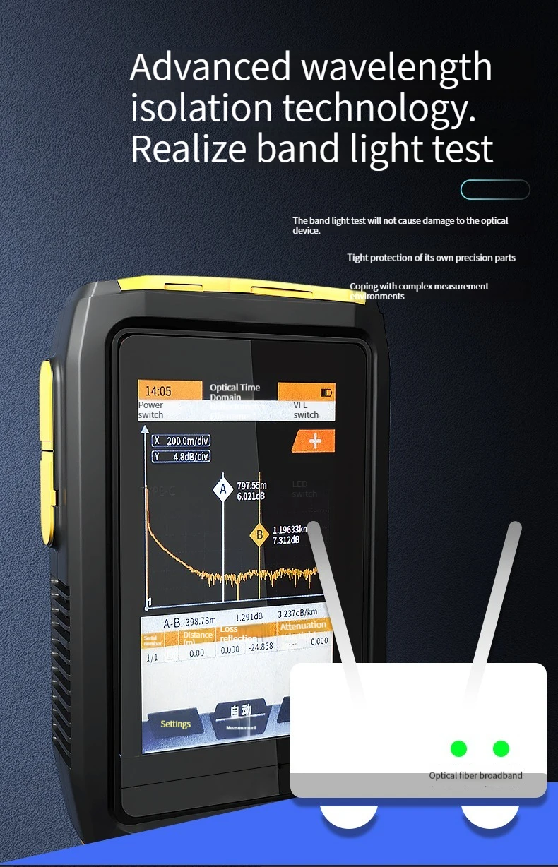 OTDR Active Fiber Live Test 1550nm 20dB 80KM Fiber Reflectometer OTDR Touch Screen OPM VFL OLS Tester SC UPC Connector
OTDR Active Fiber Live Test 1550nm 20dB 80KM Fiber Reflectometer OTDR Touch Screen OPM VFL OLS Tester SC UPC Connector