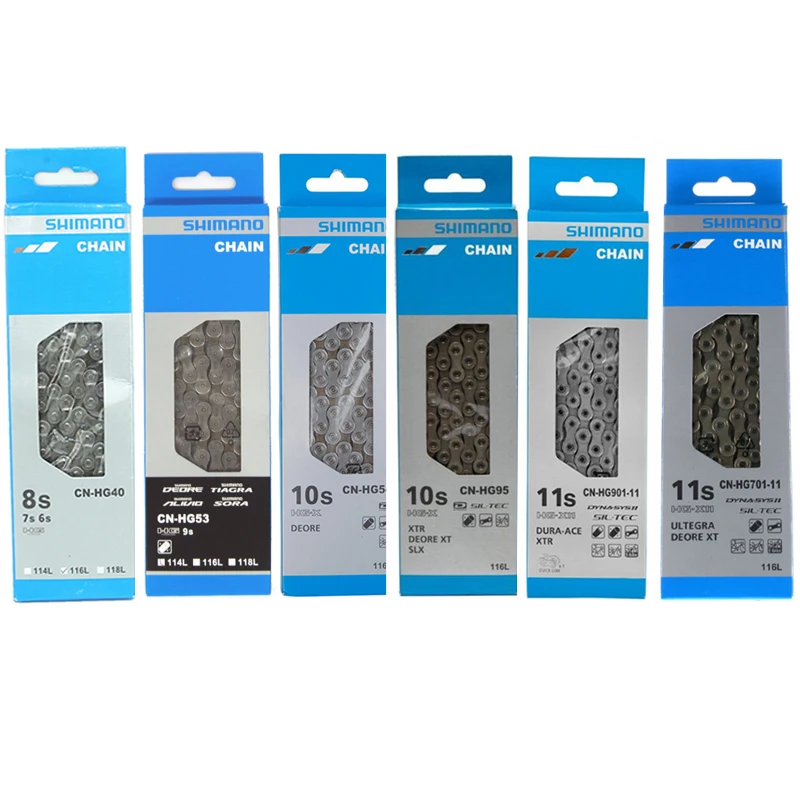 

Shimano Bicycle Chain HG40 HG53 HG54 HG95 HG701 HG901 Road Bike Chain 8 9 10 11 Speed MTB Chain 116 Links Bicycle accessories