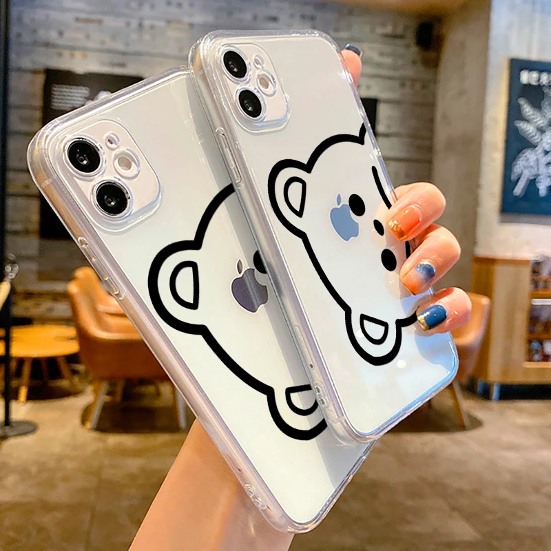 Bear Phone Cases For iPhone 11 12 Pro MAX 6 6S 7 8 Plus X XS XR 12 13 Mini SE 2020 Soft Back Cover Protect Gift Friend Simple
Bear Phone Cases For iPhone 11 12 Pro MAX 6 6S 7 8 Plus X XS XR 12 13 Mini SE 2020 Soft Back Cover Protect Gift Friend Simple