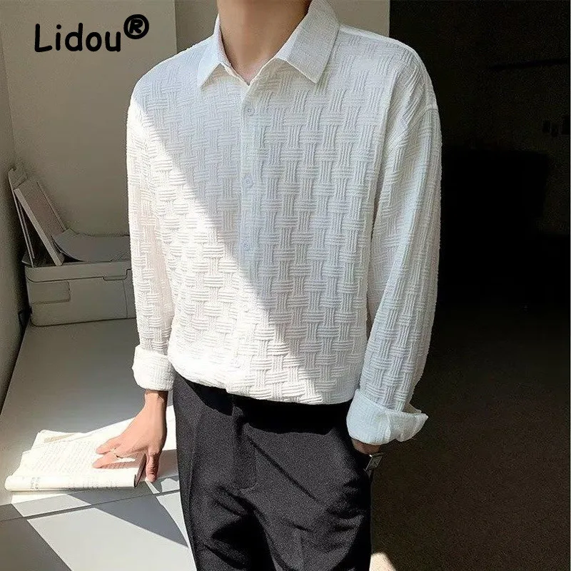 Men's Korean Fashion White Black Long Sleeve Button Up Shirt 2022 Autumn Casual Loose Harajuku Shirts Clothing Camisa Masculina
Men's Korean Fashion White Black Long Sleeve Button Up Shirt 2022 Autumn Casual Loose Harajuku Shirts Clothing Camisa Masculina