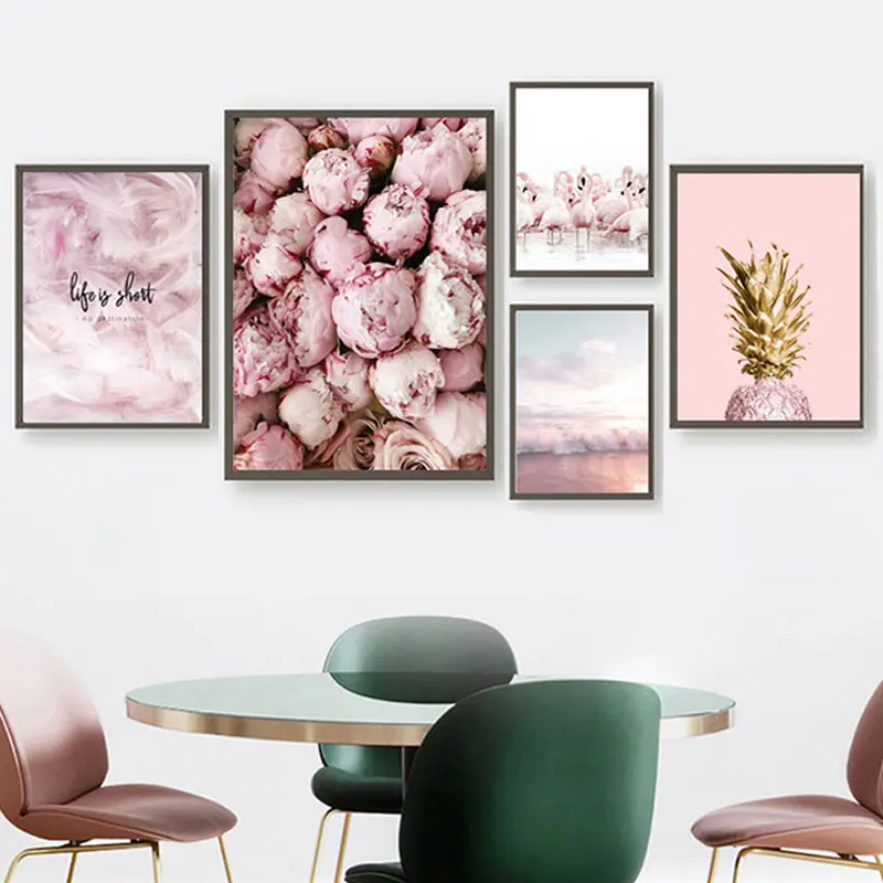 Pink Flower Feather Landscape Poster Prints Flamingo Pineapple Canvas Painting Living Room Bedroom Home Decor Wall Art Pictures
Pink Flower Feather Landscape Poster Prints Flamingo Pineapple Canvas Painting Living Room Bedroom Home Decor Wall Art Pictures