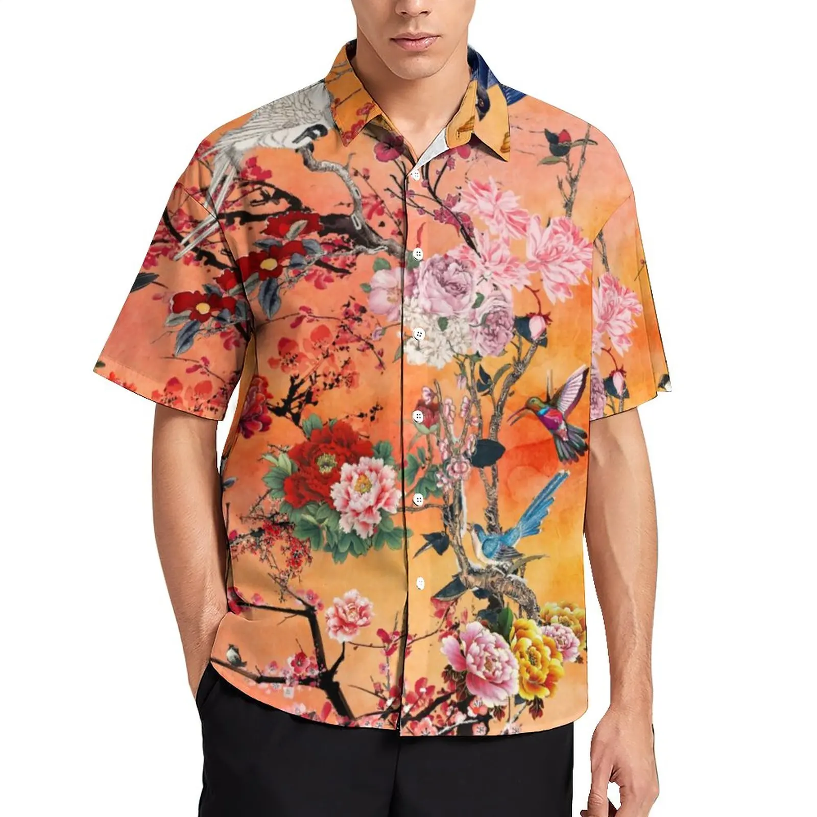 Vintage Birds Shirt Beach Retro Floral Print Casual Shirts Summer Print Short-Sleeved Streetwear Oversize Blouses
Vintage Birds Shirt Beach Retro Floral Print Casual Shirts Summer Print Short-Sleeved Streetwear Oversize Blouses