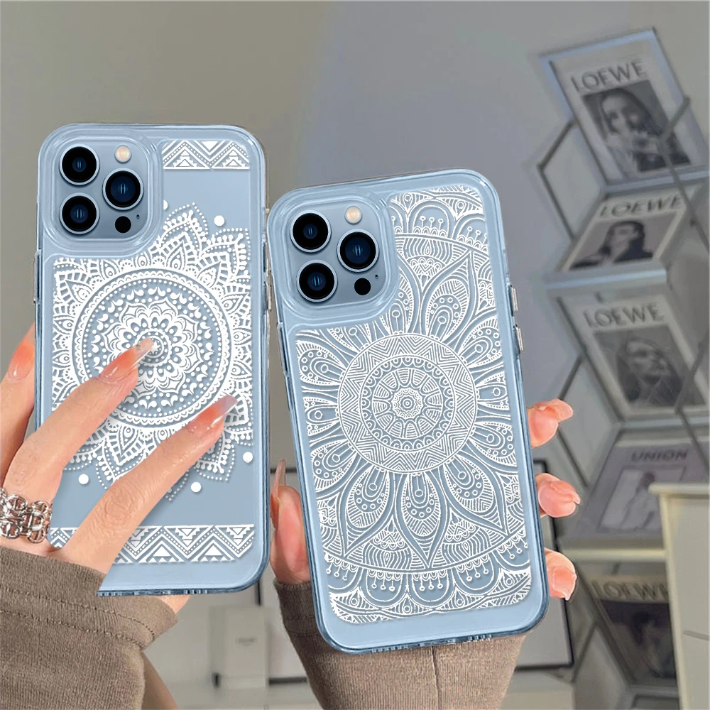 Mandala Flower Clear Phone Case for iPhone 14 13 12 11 Pro Max Mini XS XR X Transparent Shell Cover for iPhone14promax Fundas
Mandala Flower Clear Phone Case for iPhone 14 13 12 11 Pro Max Mini XS XR X Transparent Shell Cover for iPhone14promax Fundas