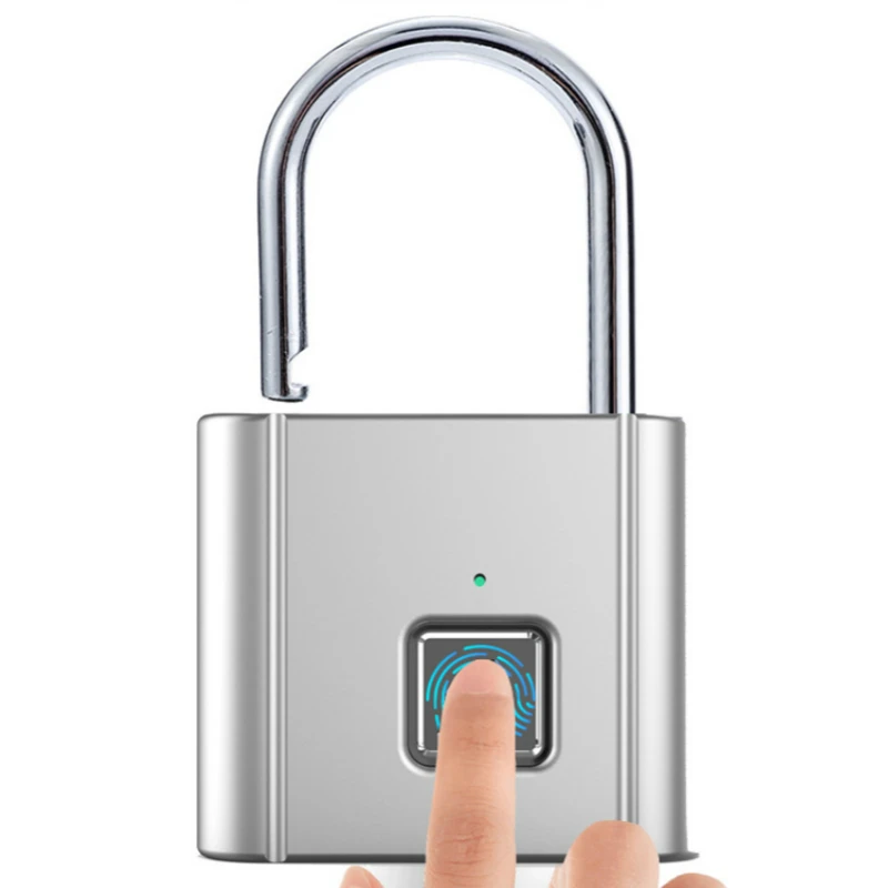 Smart Padlock Quickly Unlock Zinc Alloy Metal Self-imaging Chip 10 Fingerprints Keyless USB Charging Door Lock Fingerprint
Smart Padlock Quickly Unlock Zinc Alloy Metal Self-imaging Chip 10 Fingerprints Keyless USB Charging Door Lock Fingerprint