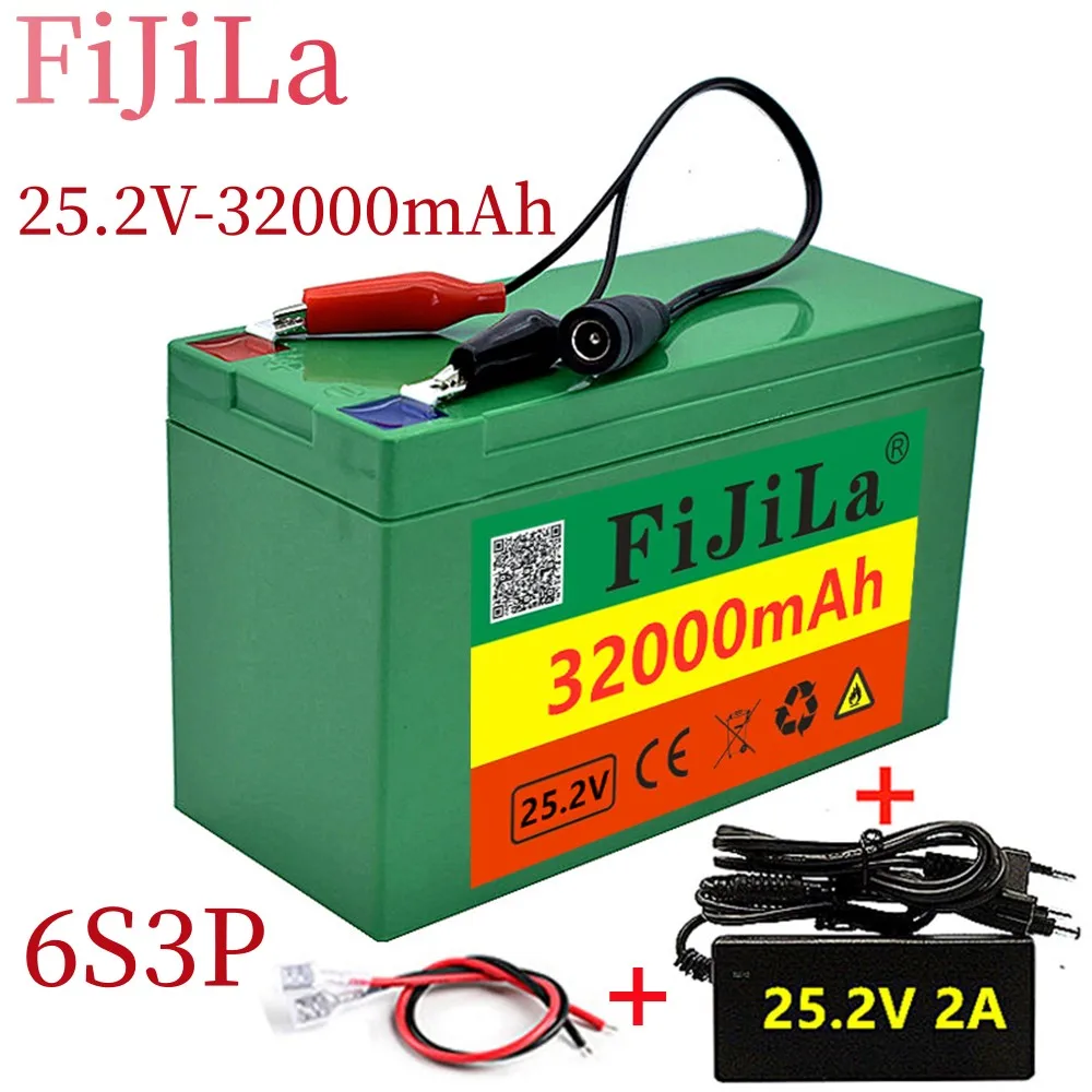 

24V 32.0Ah 6s3p 18650 Battery Lithium Battery 25.2V 32000mAh Electric Bicycle Moped /Electric/Li ion Battery Pack with charger
