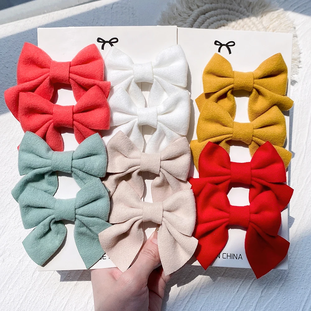 2Pcs/Set Sweet Solid Color Bows Hair Clip for Kids Hairpins Plush Cute Bowknot Barrettes Headwear Girls Hair Accessories Gift
2Pcs/Set Sweet Solid Color Bows Hair Clip for Kids Hairpins Plush Cute Bowknot Barrettes Headwear Girls Hair Accessories Gift