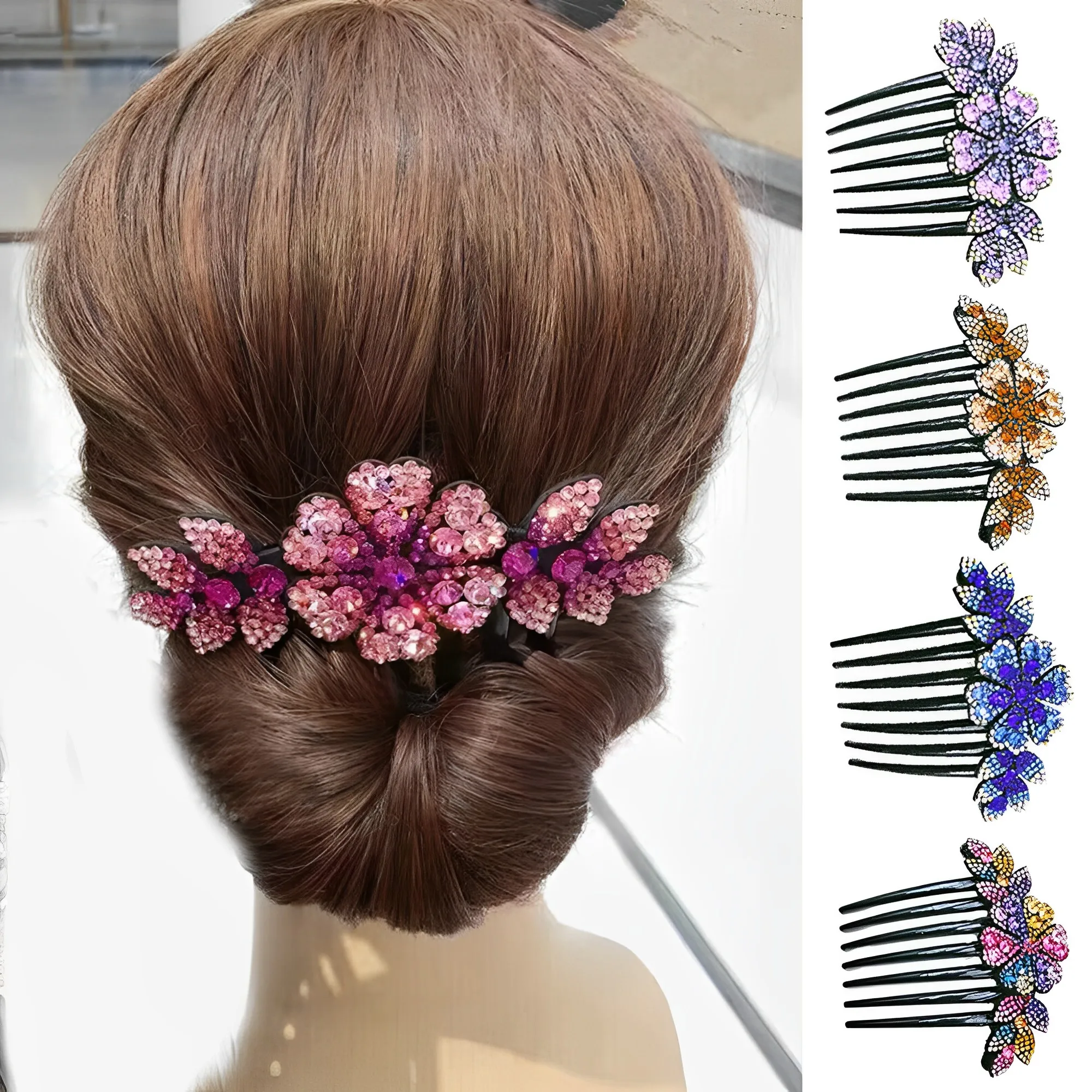 Colorful Crystal Flowers Hair Combs Women Hair Jewelry Hair Pins Accessories Fashion Gifts Clips Ladies Wedding Decor
Colorful Crystal Flowers Hair Combs Women Hair Jewelry Hair Pins Accessories Fashion Gifts Clips Ladies Wedding Decor