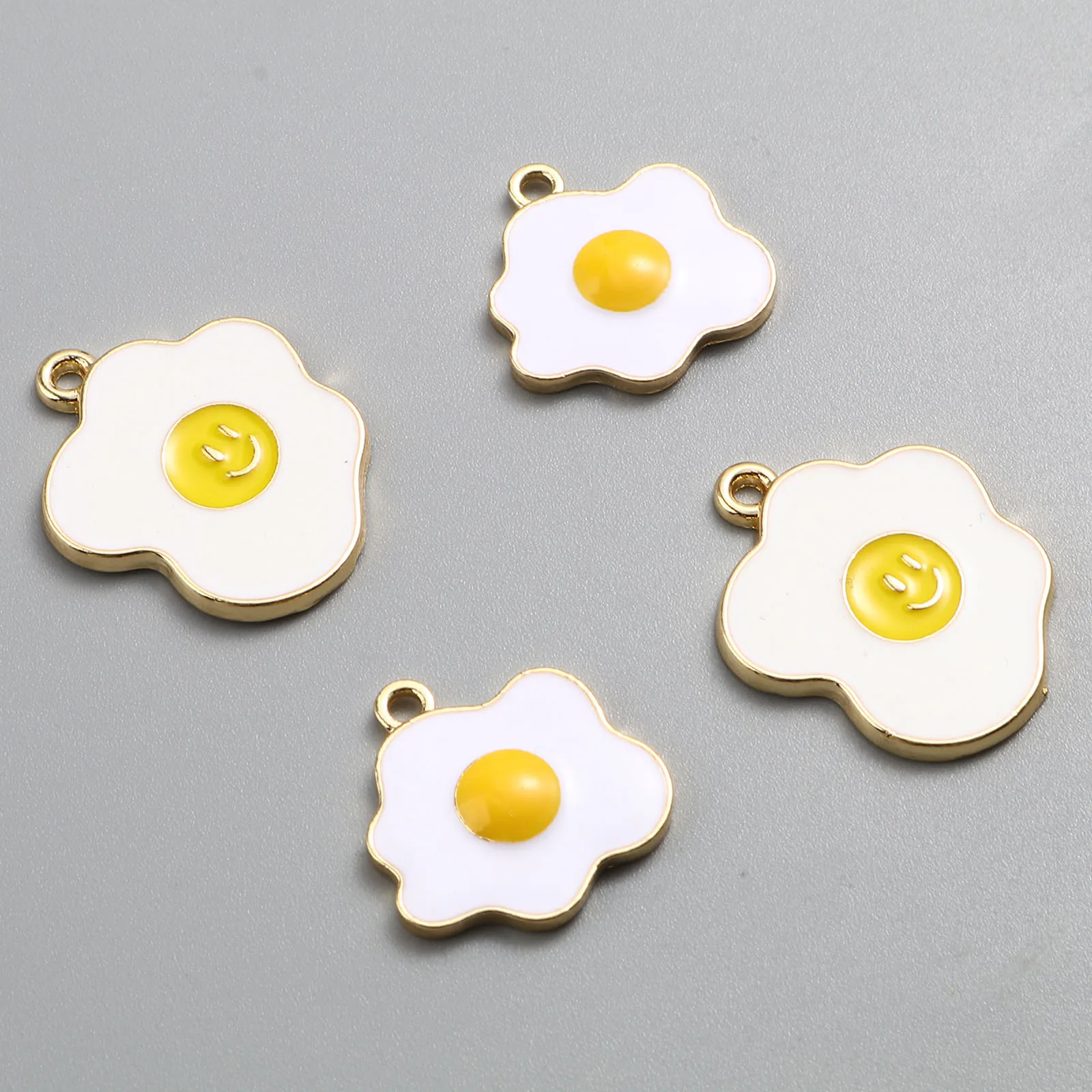 2022 Creative Zinc Based Alloy Charms Poached Egg Gold Plated Multicolor Enamel Pendants For Making Necklace Bracelets 10 PCs
2022 Creative Zinc Based Alloy Charms Poached Egg Gold Plated Multicolor Enamel Pendants For Making Necklace Bracelets 10 PCs