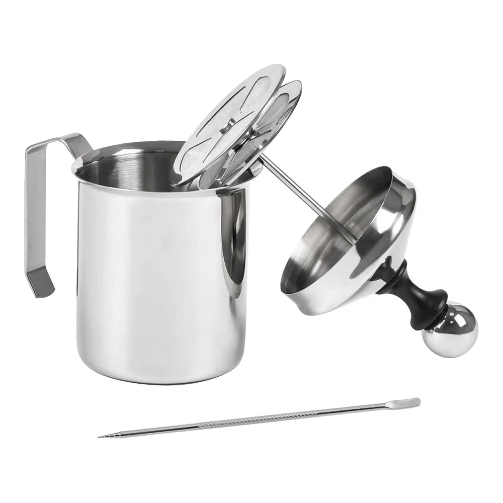 500Ml Stainless Steel Double Mesh Milk Frother,Milk Frother Jug with Art Pen,for Making Coffee Cappuccino Frothing Milk
500Ml Stainless Steel Double Mesh Milk Frother,Milk Frother Jug with Art Pen,for Making Coffee Cappuccino Frothing Milk