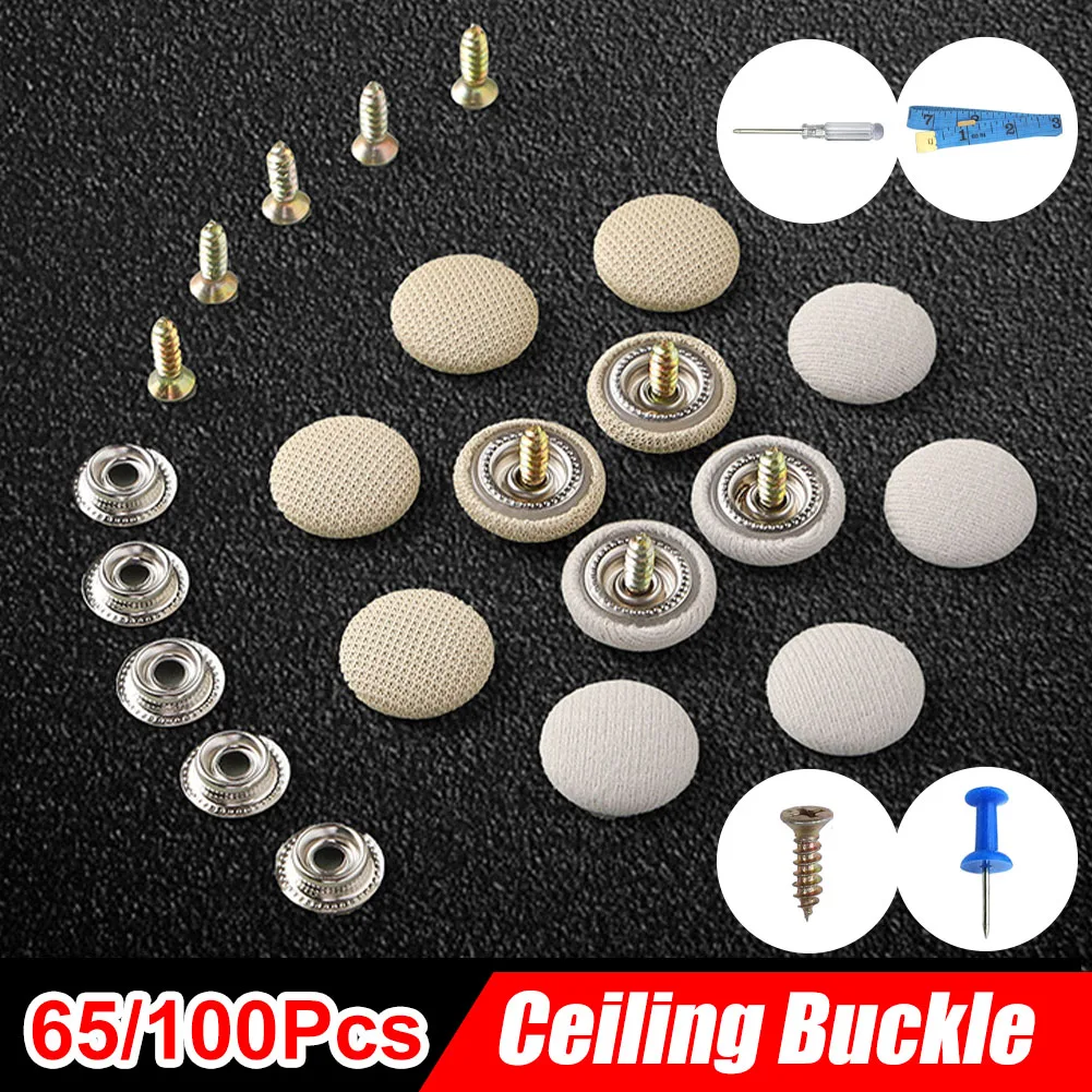 65/100PC Car Interior Roof Buckles Headliner Ceiling Cloth Fixing Screw Care Fabric Buckle Rivets Retainer Cap Repair Automotive
65/100PC Car Interior Roof Buckles Headliner Ceiling Cloth Fixing Screw Care Fabric Buckle Rivets Retainer Cap Repair Automotive