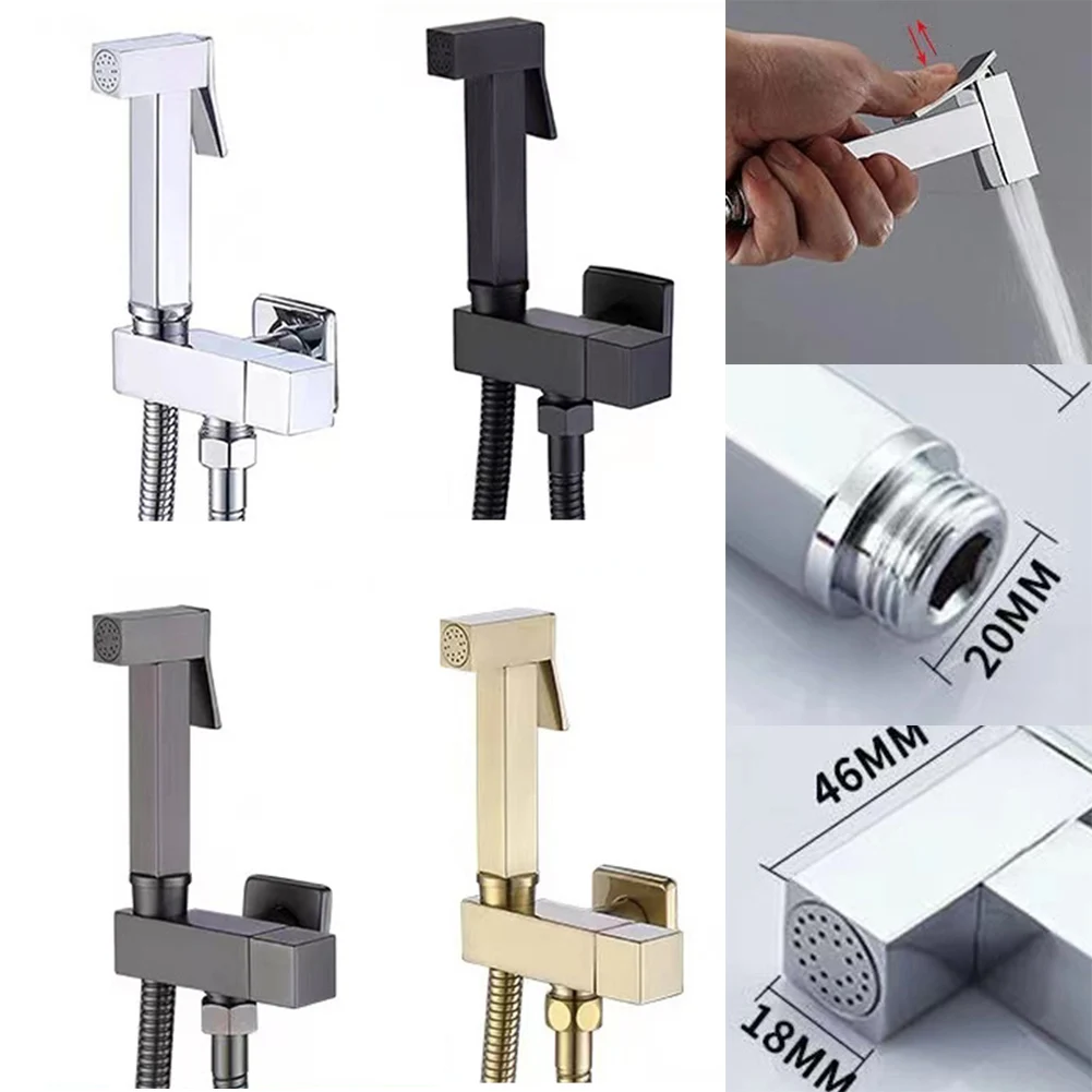 

1 Set Brass Bidet Faucet Single Cold Water Tap Handheld Bidet Spray Shower Set Toilet Shattaf Sprayer Douche Hygienic Shower