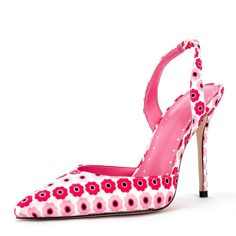 Wide Fit Women Large Size 45 Sandals Fashion Floral Print Pointy Stiletto Sexy Slip on High Heels Slingbacks Shoes 
Wide Fit Women Large Size 45 Sandals Fashion Floral Print Pointy Stiletto Sexy Slip on High Heels Slingbacks Shoes