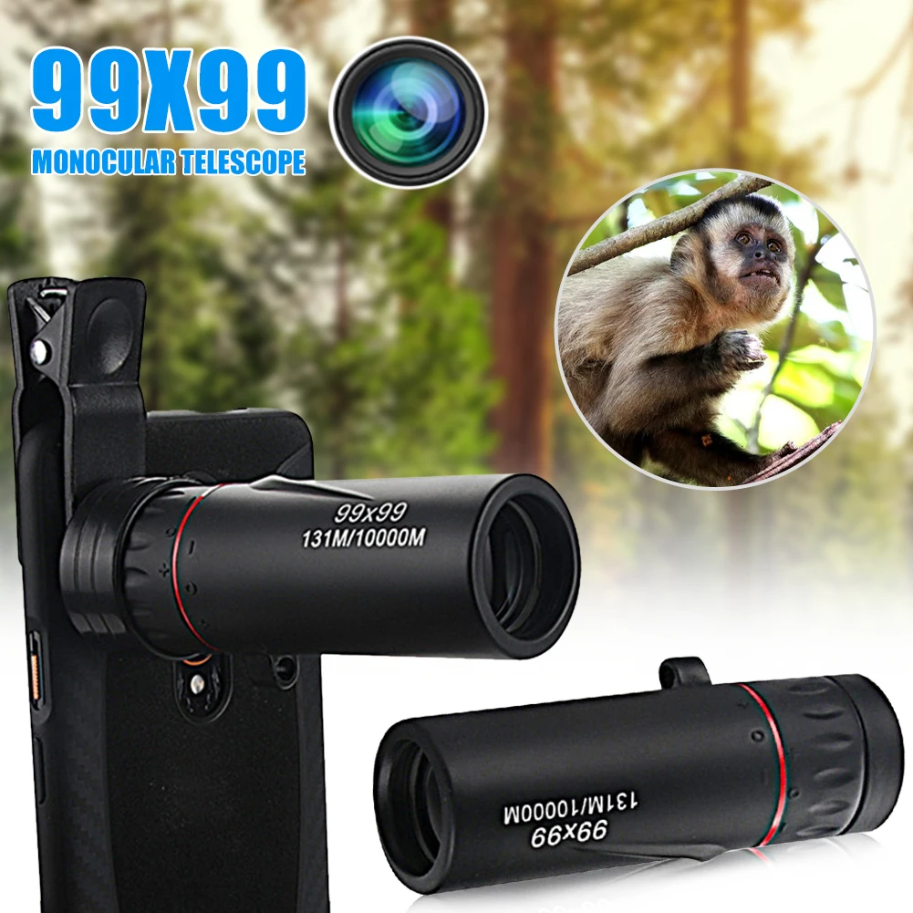 99x99 Professional Monocular Telescope Low Light Night Vision Non-infrared High Magnification Monocular For Hunting Camping
99x99 Professional Monocular Telescope Low Light Night Vision Non-infrared High Magnification Monocular For Hunting Camping
