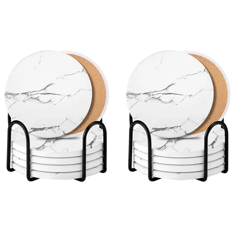 Набор подставок из 12 штук, абсорбирующие подставки под мрамор из керамики и камня с пробковой основой, белые подставки для напитков
Набор подставок из 12 штук, абсорбирующие подставки под мрамор из керамики и камня с пробковой основой, белые подставки для напитков