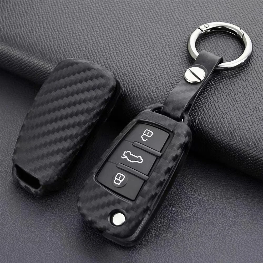 Silicone Carbon Fiber Pattern Car Key Cover Case For Audi A1 A3 A4 A5 A6 C7 A7 S3 S7 S8 R8 Q2 Q3 Q5 Q7 Q8 SQ5 TT RS3 RS6 Car Fob
Silicone Carbon Fiber Pattern Car Key Cover Case For Audi A1 A3 A4 A5 A6 C7 A7 S3 S7 S8 R8 Q2 Q3 Q5 Q7 Q8 SQ5 TT RS3 RS6 Car Fob
