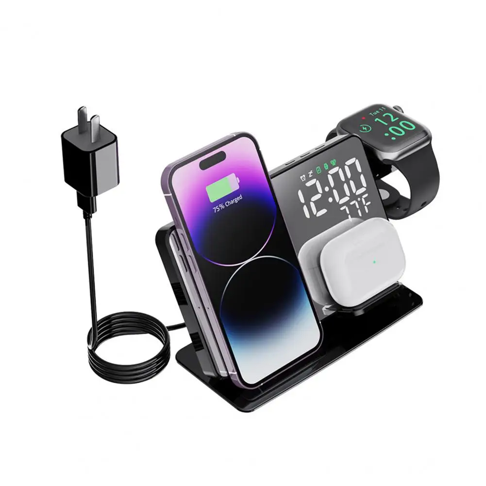 1 Set Wireless Charging Station 4 In 1 Support QI Devices ABS LED Display Phone Wireless Charger For Office Carregador Sem Fio
1 Set Wireless Charging Station 4 In 1 Support QI Devices ABS LED Display Phone Wireless Charger For Office Carregador Sem Fio