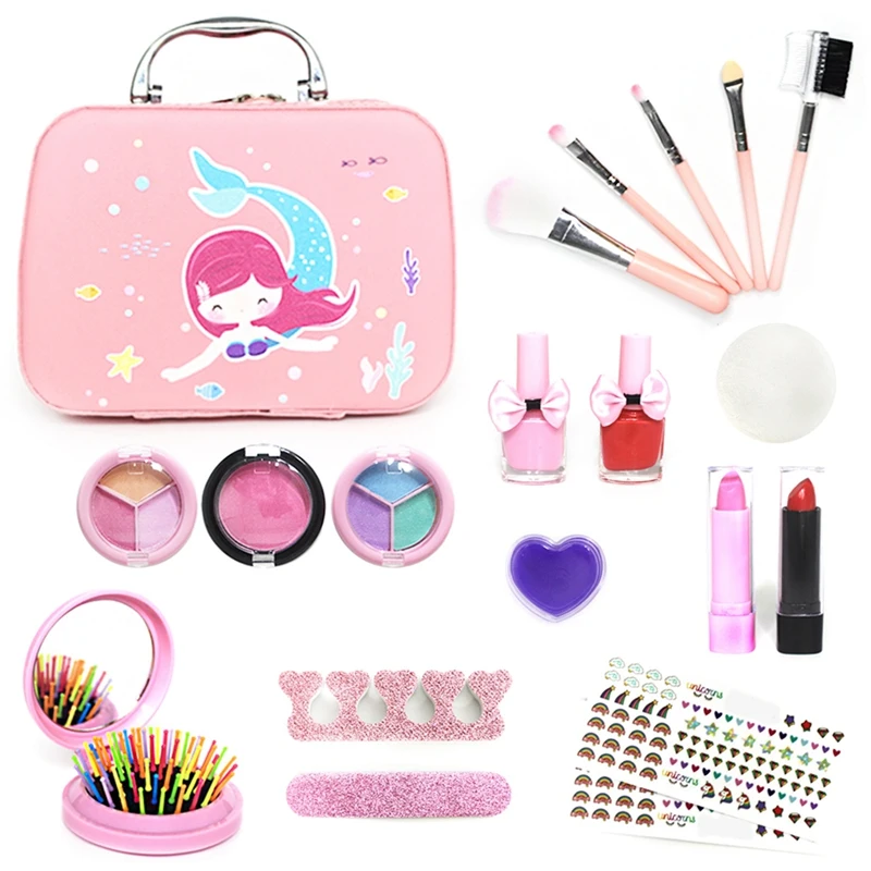 Kids Makeup Toy Set Cosmetic Beauty Set With Cosmetic Box For Little Girls Princess Birthday Present Gift Fashion Toys
Kids Makeup Toy Set Cosmetic Beauty Set With Cosmetic Box For Little Girls Princess Birthday Present Gift Fashion Toys